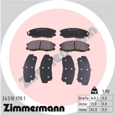 Zimmermann Pastillas de Freno Delanteras Para Chevrolet Captiva Opel Antara - Juego de Pastillas Zimmermann Pastillas de Freno Delanteras Para Chevrolet Captiva Opel Antara - Juego de Pastillas