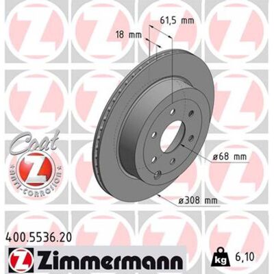 Disco de freno Zimmermann Mercedes-Benz X Clase - Ventilado 18mm Alto contenido en carbono Disco de freno Zimmermann Mercedes-Benz X Clase - Ventilado 18mm Alto contenido en carbono