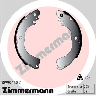 Juego de Mâchoires de Freno Zimmermann para Mitsubishi Attrage Space - Mâchoires de Freno Juego de Mâchoires de Freno Zimmermann para Mitsubishi Attrage Space - Mâchoires de Freno