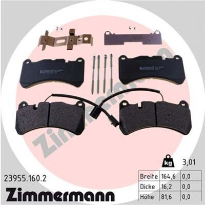 Zimmermann Juego de Pastillas de Freno - Para Alfa Giulia Stelvio - Freno de Disco Zimmermann Juego de Pastillas de Freno - Para Alfa Giulia Stelvio - Freno de Disco