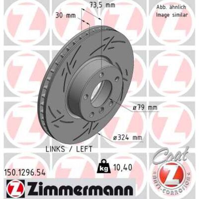 Disco de freno Zimmermann - Ventilado de alto carbono 324mm para BMW Disco de freno Zimmermann - Ventilado de alto carbono 324mm para BMW