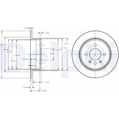 Freno de disco DELPHI BMW Serie 3 - 10mm Revestido Freno de disco DELPHI BMW Serie 3 - 10mm Revestido
