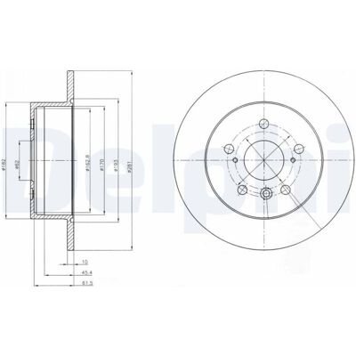 DELPHI BG4268 Disco de Freno - Sólido, 281mm, 10mm de grosor DELPHI BG4268 Disco de Freno - Sólido, 281mm, 10mm de grosor