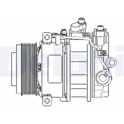 Compresor de aire acondicionado Delphi 7seu17 - Compatible con Mercedes-Benz GL, M-Class Compresor de aire acondicionado Delphi 7seu17 - Compatible con Mercedes-Benz GL, M-Class