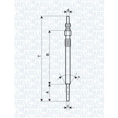 Magneti Marelli 062900047304 Bujía de precalentamiento - Bujía de precalentamiento, 11V, 10A, M8X1 Magneti Marelli 062900047304 Bujía de precalentamiento - Bujía de precalentamiento, 11V, 10A, M8X1