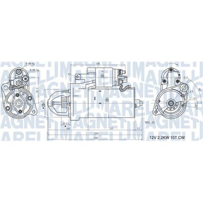 Arranque de Coche Magneti Marelli - 12V, 2.2kW, Giro horario - A4 A6 A8 Phaeton Arranque de Coche Magneti Marelli - 12V, 2.2kW, Giro horario - A4 A6 A8 Phaeton