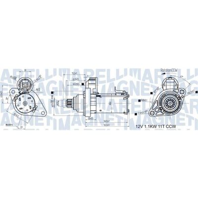 Magneti Marelli 063721533010 - Arranque - 12V, 1.1kW Magneti Marelli 063721533010 - Arranque - 12V, 1.1kW