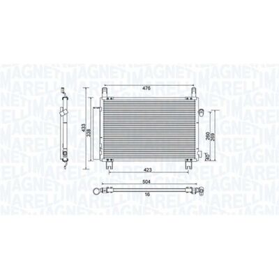 Condensador de aire acondicionado Magneti Marelli Yaris Condensador de aire acondicionado Magneti Marelli Yaris