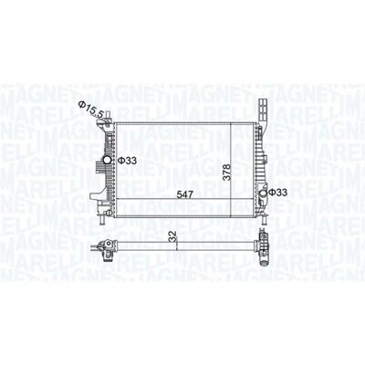 MAGNETI MARELLI - 350213173800 - Ford Focus 3 - Radiator MAGNETI MARELLI - 350213173800 - Ford Focus 3 - Radiator