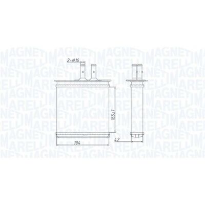 MAGNETI MARELLI Modelo 350218493000 - Radiador / Sistema de calefacción MAGNETI MARELLI Modelo 350218493000 - Radiador / Sistema de calefacción