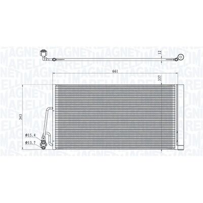MAGNETI MARELLI 350203861000 Condensador de Aire Acondicionado - MINI 3/5 puertas, Clubman MAGNETI MARELLI 350203861000 Condensador de Aire Acondicionado - MINI 3/5 puertas, Clubman