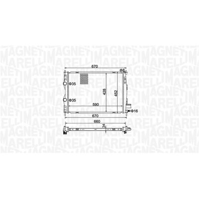 MAGNETI MARELLI 350213162600 Radiador - Refrigeración agua - Nissan Qashqai MAGNETI MARELLI 350213162600 Radiador - Refrigeración agua - Nissan Qashqai