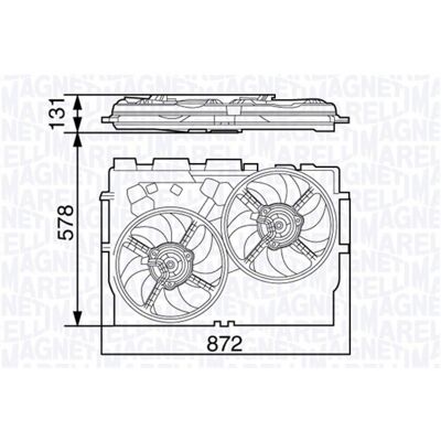 Magneti Marelli 069422583010 Ventilador de radiador - Doble enfriamiento Fiat Ducato Magneti Marelli 069422583010 Ventilador de radiador - Doble enfriamiento Fiat Ducato