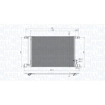Condensador, aire acondicionado MAGNETI MARELLI 350203010600 Condensador, aire acondicionado MAGNETI MARELLI 350203010600