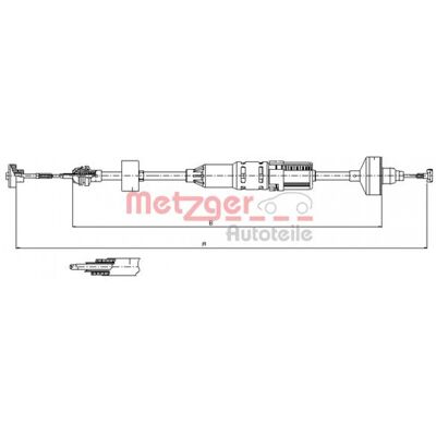 Metzger 1H1721335H Cable de embrague automático VW Golf Metzger 1H1721335H Cable de embrague automático VW Golf