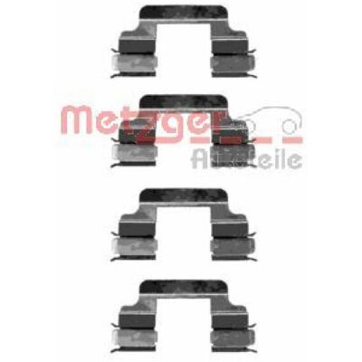 Conjunto de pastillas de freno Metzger con kit de montaje - Para eje delantero y trasero Conjunto de pastillas de freno Metzger con kit de montaje - Para eje delantero y trasero