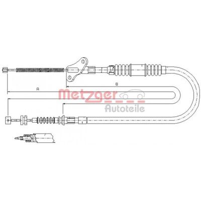 Metzger Cable de Freno de Mano Opel Frontera - Derecha Trasera - 17.2722 Metzger Cable de Freno de Mano Opel Frontera - Derecha Trasera - 17.2722