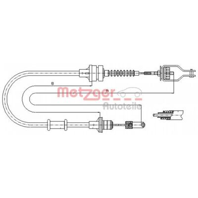 Cable de embrague Metzger para Nissan Micra - 18.0072 Cable de embrague Metzger para Nissan Micra - 18.0072