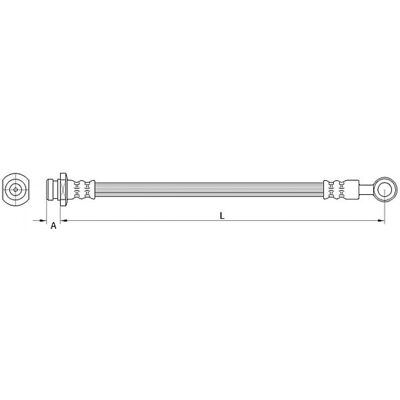Manguera de freno Opel Karl de Metzger - M10x1, 332mm Manguera de freno Opel Karl de Metzger - M10x1, 332mm