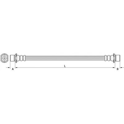Manguera de freno trasera Metzger - 226mm, M10x1, para Citroën, Peugeot, Toyota Manguera de freno trasera Metzger - 226mm, M10x1, para Citroën, Peugeot, Toyota