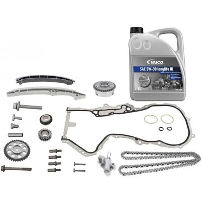 VAICO V10-10030 Juego de distribución a cadenas - con accesorios y rueda dentada VAICO V10-10030 Juego de distribución a cadenas - con accesorios y rueda dentada
