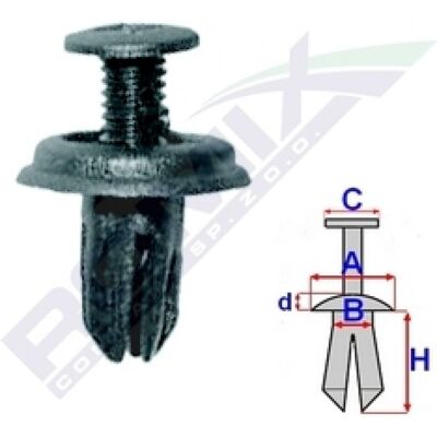 ROMIX Modelo ROM B22148 - Elemento de fijación de cubierta de motor ROMIX Modelo ROM B22148 - Elemento de fijación de cubierta de motor