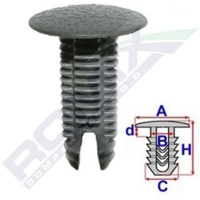 ROMIX ROM 10431 Clips para pasos de rueda ROMIX ROM 10431 Clips para pasos de rueda