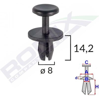 Clip ROMIX A17156 - Cubierta protectora para Peugeot, Toyota, Citroën - 10 piezas Clip ROMIX A17156 - Cubierta protectora para Peugeot, Toyota, Citroën - 10 piezas