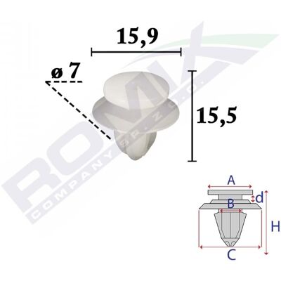ROMIX ROM C70684 - Clips y Alfileres para Tapicería ROMIX ROM C70684 - Clips y Alfileres para Tapicería