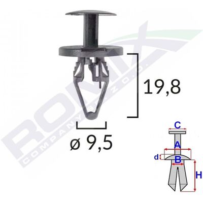 Set de Clips para alerón de rueda ROMIX C60644 - Duraderos, 2 piezas Set de Clips para alerón de rueda ROMIX C60644 - Duraderos, 2 piezas