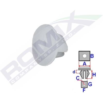 ROMIX C70169 Clip para rueda y interior - Clip ROMIX C70169 Clip para rueda y interior - Clip