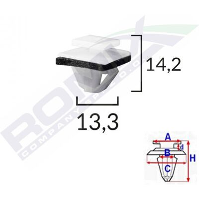ROMIX C60635 - Juego de Clips para Paso de Rueda 10 piezas ROMIX C60635 - Juego de Clips para Paso de Rueda 10 piezas
