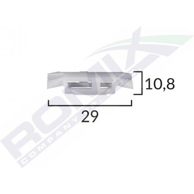 Clip de Fijación ROMIX ROM 12438 para Molduras - 10 Piezas Clip de Fijación ROMIX ROM 12438 para Molduras - 10 Piezas