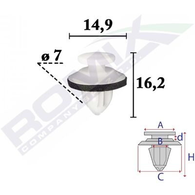 ROMIX C70687 Clips y grapas de tapicería ROMIX C70687 Clips y grapas de tapicería