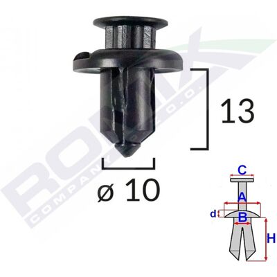 ROMIX B19233 Soporte para parachoques - 5 Piezas ROMIX B19233 Soporte para parachoques - 5 Piezas