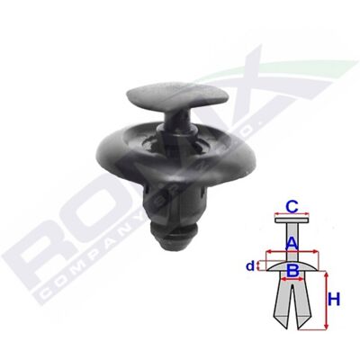 ROMIX C70313 - Clip para molduras interiores - Clip ROMIX C70313 - Clip para molduras interiores - Clip