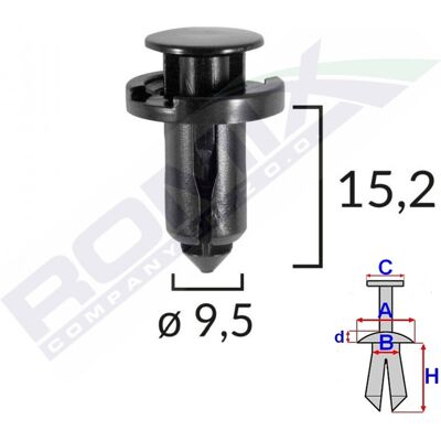 ROMIX B22089 Juego de 10 clips de parachoques ROMIX B22089 Juego de 10 clips de parachoques