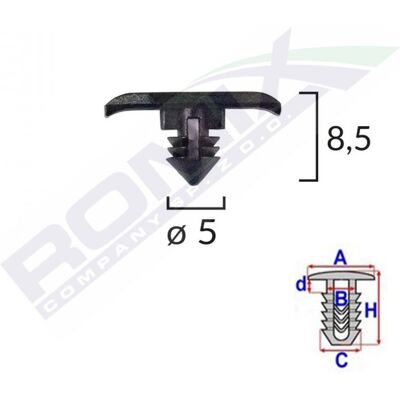 Clip de Cubierta del Motor ROMIX - Compatible con VW, Audi, Skoda Clip de Cubierta del Motor ROMIX - Compatible con VW, Audi, Skoda
