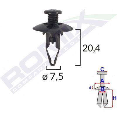 Soporte de parachoques ROMIX ROM C10026 10 piezas - Pare-chocs Soporte de parachoques ROMIX ROM C10026 10 piezas - Pare-chocs