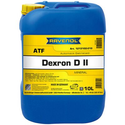 Aceite de transmisión automática RAVENOL DEXRON D II - 10L Aceite de transmisión automática RAVENOL DEXRON D II - 10L
