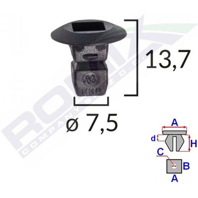 ROMIX C60672 Clips y Sujetadores - Parachoques y lado de rueda ROMIX C60672 Clips y Sujetadores - Parachoques y lado de rueda