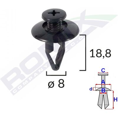 ROMIX B16858 Clips para coche - Pack de 10 para Nissan, Mazda, Kia ROMIX B16858 Clips para coche - Pack de 10 para Nissan, Mazda, Kia