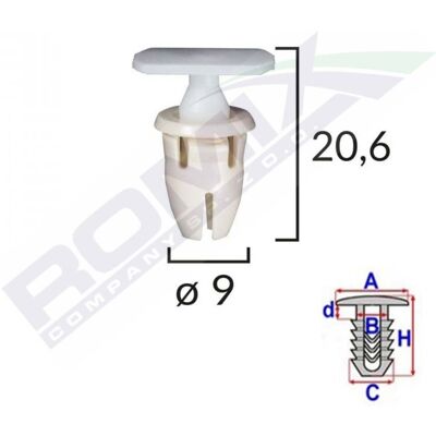 ROMIX ROM A82026 Protección/Clips - Protección para motor, 10 piezas ROMIX ROM A82026 Protección/Clips - Protección para motor, 10 piezas