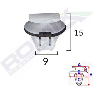 Romix C70139 - Elementos de montaje para Nissan Juke y X-Trail Romix C70139 - Elementos de montaje para Nissan Juke y X-Trail