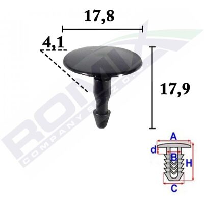 ROMIX Modelo ROM C70513 - Clips y Grapas para tapicería ROMIX Modelo ROM C70513 - Clips y Grapas para tapicería
