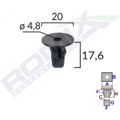 ROMIX B21002 Clip - 10 Piezas para Toyota, Lexus - Sujetador Automotriz ROMIX B21002 Clip - 10 Piezas para Toyota, Lexus - Sujetador Automotriz