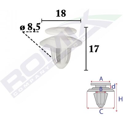 ROMIX C70662 Clip - Fijación segura para tapicería ROMIX C70662 Clip - Fijación segura para tapicería