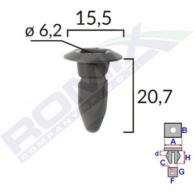 ROMIX Modelo ROM 15507 - Clips de Protección del Motor ROMIX Modelo ROM 15507 - Clips de Protección del Motor