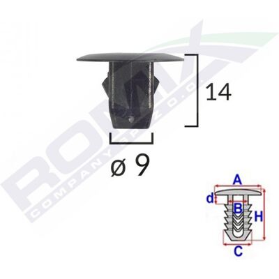 ROMIX C60647 - Clips de paso de rueda - 10 piezas ROMIX C60647 - Clips de paso de rueda - 10 piezas