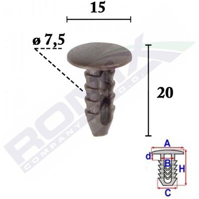 ROMIX Kit de Clips para Fiat - Piezas de carrocería para Croma '90-'96, Panda '91-'03 ROMIX Kit de Clips para Fiat - Piezas de carrocería para Croma '90-'96, Panda '91-'03
